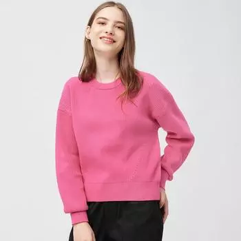 Пуловер GU by Uniqlo губчатой вязки с длинными рукавами +E