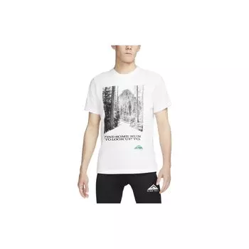 Пуловер с круглым вырезом и принтом Nike Scenic Alphabet, прямая футболка с короткими рукавами, мужские топы, белые DM5434-100 XXL