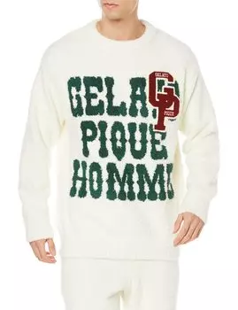 Пуловер с логотипом HOMME Powder College PMNT225945 CRM M [Gelato Pique] для мужчин