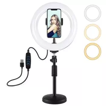 PULUZ 7,9 дюйма 20 см Light+ круглое основание настольное крепление чёрный