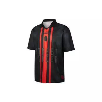 Puma AC Milan Logo Print Sports Soccer Short Sleeve T-Shirt Unisex Tops Black 758805-02