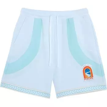 Puma Apres Court Printed Mid Waist Drawstring Comfortable Sporty Casual Shorts Unisex Bottoms White 628238-02 M