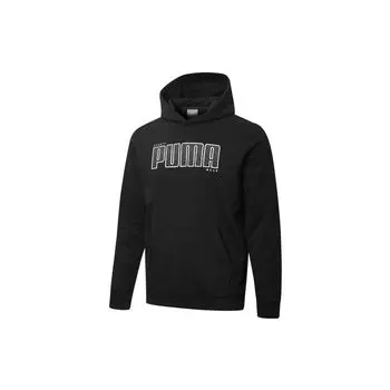 Puma Athletics Logo Print Hooded Knitted Sweatshirt Мужские топы Черный 855987-01 S