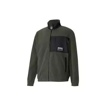 Puma Avenir Track Velvet Теплая куртка с воротником-стойкой и логотипом Мужская куртка темно-зеленая 599356-64 L