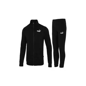 Puma Чистый французский терри спортивный костюм трикотажный повседневный комплект из куртки и брюк мужской спортивный костюм черный 534517-01 S