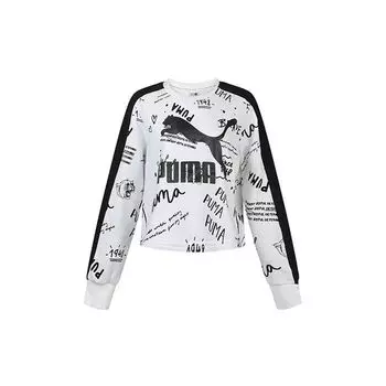 Puma Classics Logo Crew Aop Knit Sweater Женский свитер Белый 595214-52 XL
