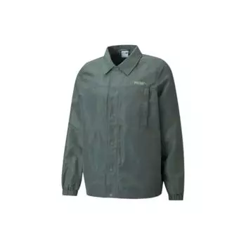 Puma Classics Retro Повседневная спортивная куртка Мужская Верхняя одежда Зеленый 534367-68