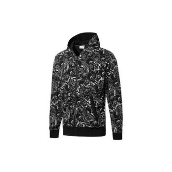 Puma Club Aop Fz Вышитый логотип с полным принтом вязаная куртка с капюшоном Мужская верхняя одежда Черный 533201-51 M