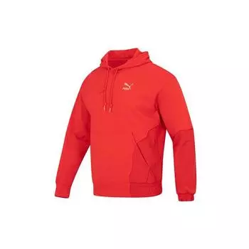 Puma CNY в китайском стиле, новогодняя серия Bz Zaozhi, толстовка с капюшоном, однотонный спортивный повседневный пуловер, толстовка с длинными рукавами, мужские топы, красные 539593-11 M
