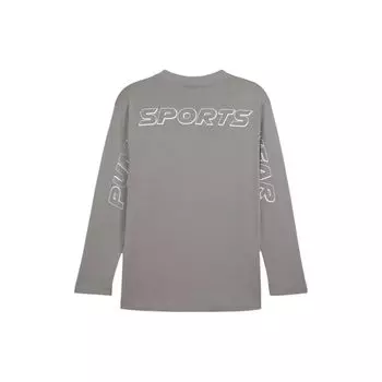 Puma Dare To Футболка с длинным рукавом и принтом сзади, мужские топы, темно-серый цвет 627991-62 S
