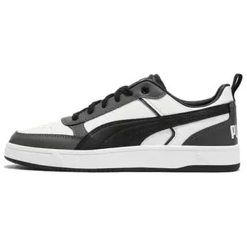 Puma Dribble White Black Shadow Grey Unisex Sneakers 400326-04 35.5