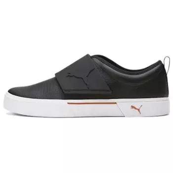 Puma El Rey II Slip On Perf Leather Black Chili Powder Men Sneakers 384369-05