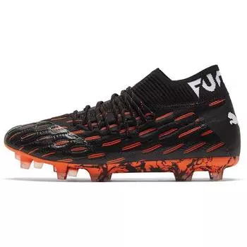 Puma Future 6.1 Netfit FG AG Black Shocking Orange Мужские кроссовки белые 106179-01