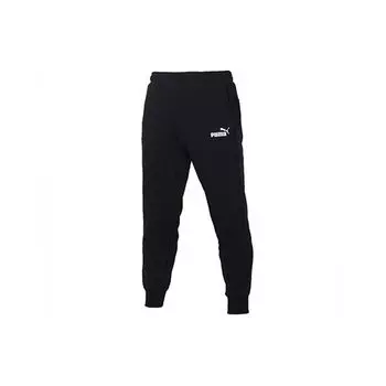 Puma Knit Cuff Sports Sweatpants Mid Waist Slim Fit Men Bottoms Black 844160-01