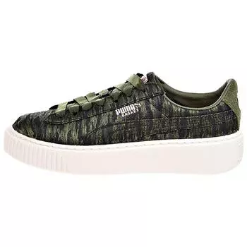 Puma Кроссовки женские Basket Platform Velvet Rope - Olive Night Green 364092-01 37