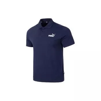 Puma Letter Logo Printed Breathable Casual Short Sleeve Polo Shirt Men Polo Shirts Navy-Blue 685645-06 L