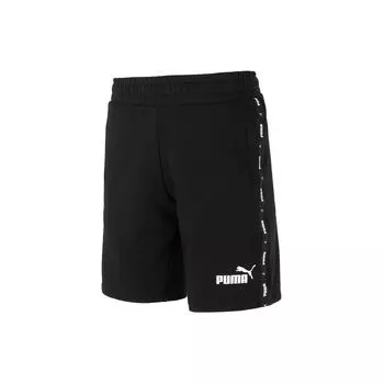 Puma Letter Print Side Logo Design Mid Belt Casual Shorts Men Shorts Black 675697-01 L