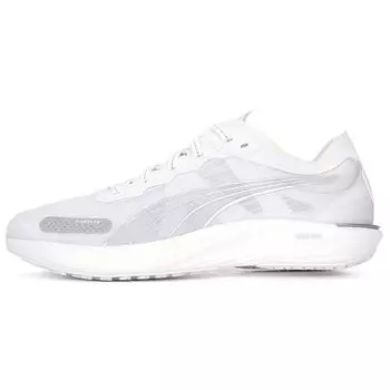 Puma Кроссовки для марафона Liberate Nitro 2 на шнуровке, легкие, с низким верхом, с амортизацией, женские, белые, серые 377316-03 36