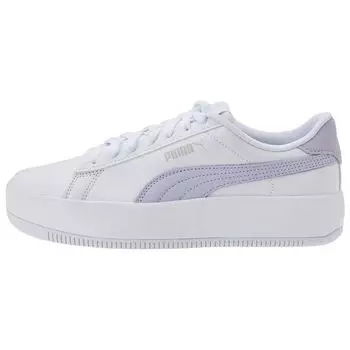 Puma Lily Platform Laced White Purple Heather Женские кроссовки Серый 384617-07 35.5