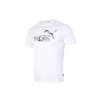Puma Футболка с круглым вырезом и коротким рукавом, мужская, белая, 677125-02 XXL