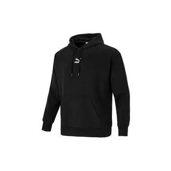 Puma Logo Print Knit Hoodie Sweatshirt Мужские топы Черный 533114-01 S