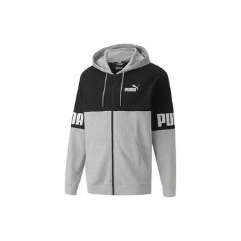 PUMA Logo Print Спортивная повседневная куртка с длинным рукавом Мужская верхняя одежда Серый 673505-04