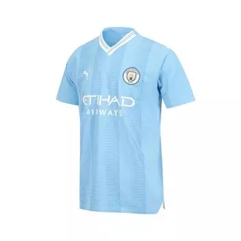 Puma Man City Jersey Short Sleeve Tee Manchester City Home Authentic Jersey 2023 24 77043701L