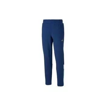 Puma Manchester City CNY Rabbit Year Series с логотипом и принтом, вязаные спортивные брюки прямого кроя, мужские брюки темно-синего цвета 772352-25 M
