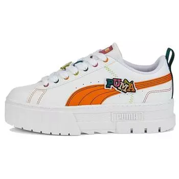 Puma Mayze Pierced White Orange Brick Женские Кроссовки 386582-02 35.5