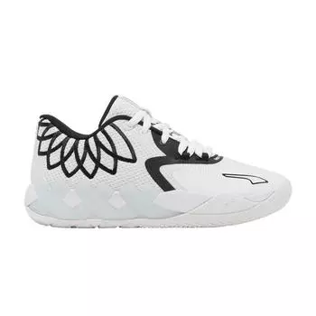 Puma MB.01 Lo Jr Team Colors - белые черные детские кроссовки 377368-13 38.5