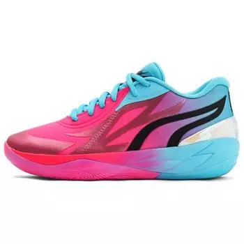 Баскетбольные кроссовки Puma Mb.02 Lamelo Ball 2, удобные, дышащие, нескользящие, прочные, легкие, с низким верхом, мужские, розовые, синие 378783-01 42