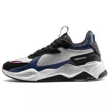 Puma Motorola x RS-X Tech hellomoto Мужские кроссовки Silver Puma-Silver Sodalite-Blue 370272-01