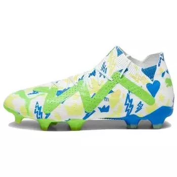 Пума Неймар-младший. Мужские кроссовки Future Ultimate FG AG Instituto Pack White Racing-Blue Lemon-Meringue 107610-01 40.5