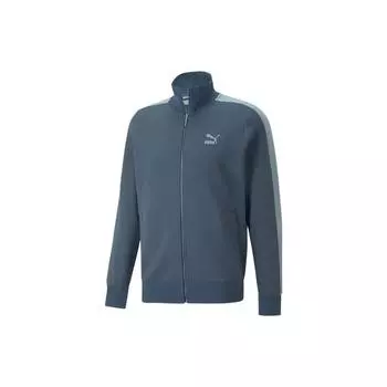 PUMA New York весна/лето Неделя моды с вышитым логотипом и воротником-стойкой, мужская куртка на молнии, верхняя одежда, темно-синий 537692-18 S