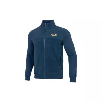 PUMA однотонный логотип повседневная спортивная куртка с воротником-стойкой мужские куртки синие 674350-73