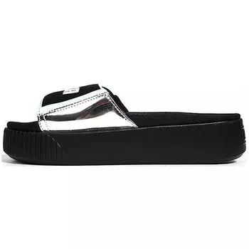 Puma Platform Slide TZ Metallic Wns Silver Женские сандалии Черный 369421-02