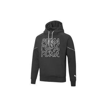Puma Повседневная спортивная толстовка с капюшоном с принтом Мужская толстовка черная 582817-01 M