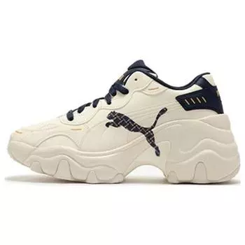 Puma Классические прочные и легкие низкие женские кроссовки Pulsar Wedge из синтетической кожи, плетеные, цвет черный, белый, 396633-01 38