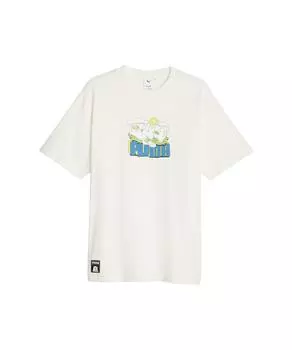 Puma Puma Xripndip Graphic ShorT Sleeve T shirT Ivory 623513 65 L