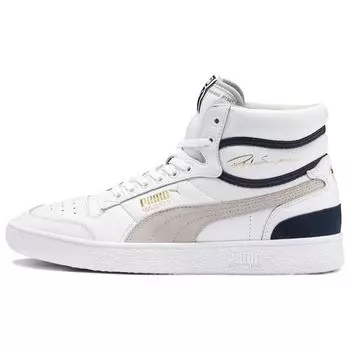 Puma Ralph Sampson Mid Retro OG Мужские кроссовки Белый Puma-Белый Серо-Фиолетовый 370718-01