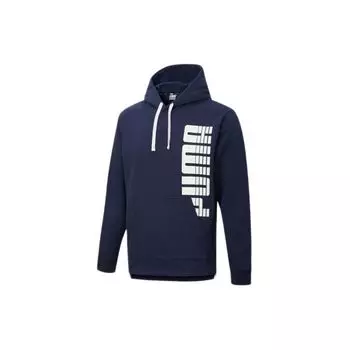 Puma Rebel Bold Logo Print Повседневная спортивная толстовка с капюшоном Мужская толстовка Peacoat-Blue 581061-06 L