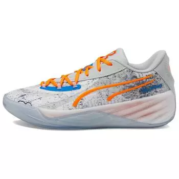 Puma Мужские кроссовки RJ Barrett x All-Pro Nitro Knicks Серый Холодный-Светло-Серый Ультра-Оранжевый 379914-01 40.5