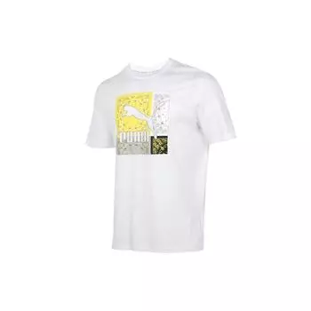 Puma Футболка с коротким рукавом для бега Мужские топы Белая 532653-02 L