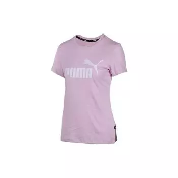 Puma Футболка облегающего кроя с круглым вырезом и коротким рукавом, спортивная, с принтом букв, SS24, женские топы, розовая 682247-60 2XL