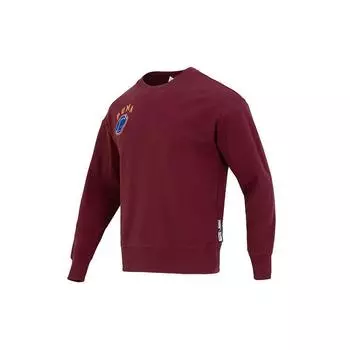 PUMA Sport Casual Pullover Hoodie With Letter Print Long Sleeve Men Tops Burgundy 622275-42