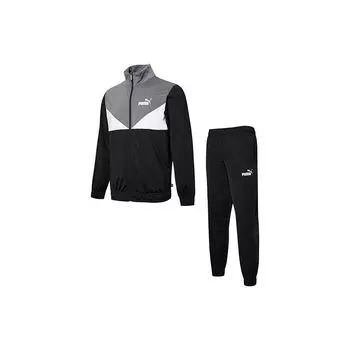 Puma Sports Casual Jacket And Pants Set Men Sets Black 845848-01 S