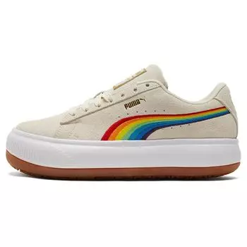 Puma Suede Mayu Rainbow - Женские кроссовки Whisper White Кремовые 387239-03 35.5