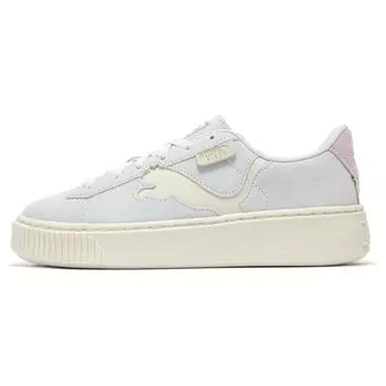 Puma Suede Platform Cutout - Женские кроссовки Silver Mist Grape Grey Green-Illuminate Grape-Mist 397233-03 35.5