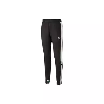 Puma T7 Printed Cuffed Knit Joggers Men Joggers Black 620585-01 S