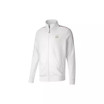 Puma TFS Unity Zip Knit воротник-стойка Приталенная куртка Мужская верхняя одежда Белый 599293-02 M